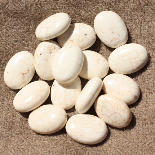 4pc - perles de pierre - magnésite ovales 18x14mm   4558550017925