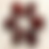 1pc - pendentif pierre semi précieuse - jaspe rouge poppy goutte 25mm - 4558550013606