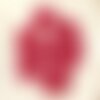 10pc - perles résine shamballas 10x8mm rose fuchsia framboise   4558550030122