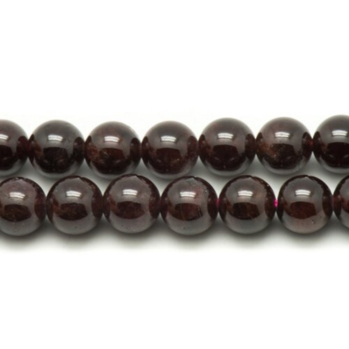 4pc - perles de pierre - grenat  boules 10mm - 4558550026811