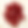 10pc - perles résine shamballas 10x8mm rouge   4558550029744