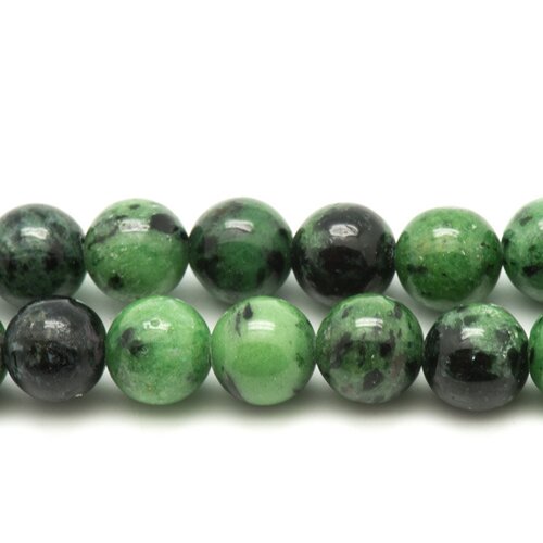 10pc - perles de pierre - rubis zoïsite boules 4mm  4558550028099