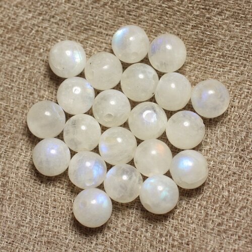 4pc - perles de pierre - pierre de lune boules 6-7mm   4558550027948