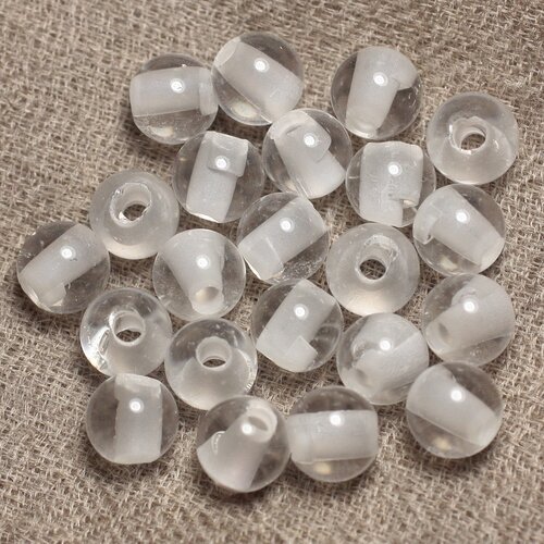 4pc - perles de pierre perçage 2.5mm - cristal quartz boules 8mm   4558550027542