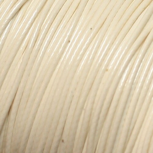 10 metres - fil corde cordon coton ciré 0.8mm blanc - 4558550027276