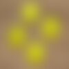1pc - cabochon de pierre - jade rond facetté 20mm jaune fluo - 4558550027153