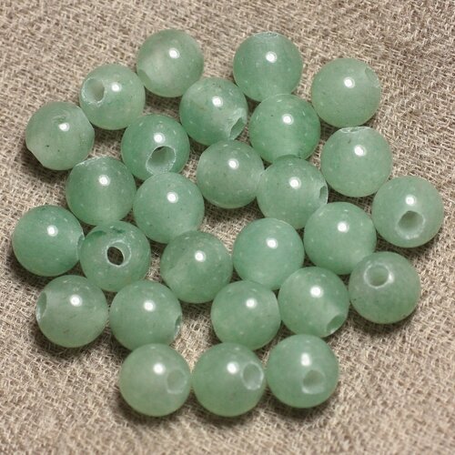 5pc - perles de pierre perçage 2.5mm - aventurine boules 8mm   4558550027115