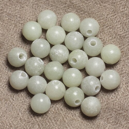 5pc - perles de pierre perçage 2.5mm - jade 10mm  4558550026699