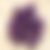 5pc - perles shamballas résine 14x12mm violet fuchsia et blanc   4558550026491