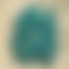 5pc - perles shamballas résine 14x12mm bleu turquoise   4558550026460