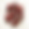 5pc - perles pierre turquoise synthèse cranes tetes de mort 18mm rouge bordeaux marron - 4558550026248