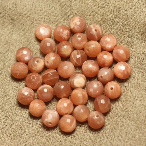 5pc - perles pierre de soleil boules facettées 7mm   4558550025913