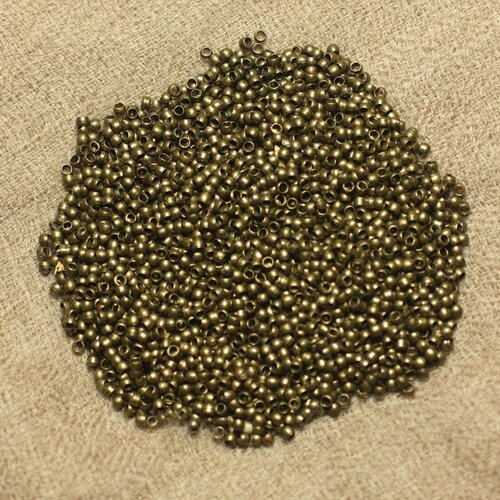1000pc environ - appret perles à écraser intercalaires métal bronze boules 2mm - 4558550025593