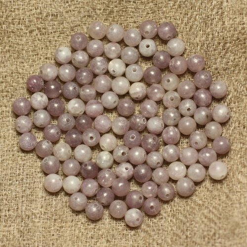 20pc - perles de pierre - jaspe mauve 4mm   4558550025357