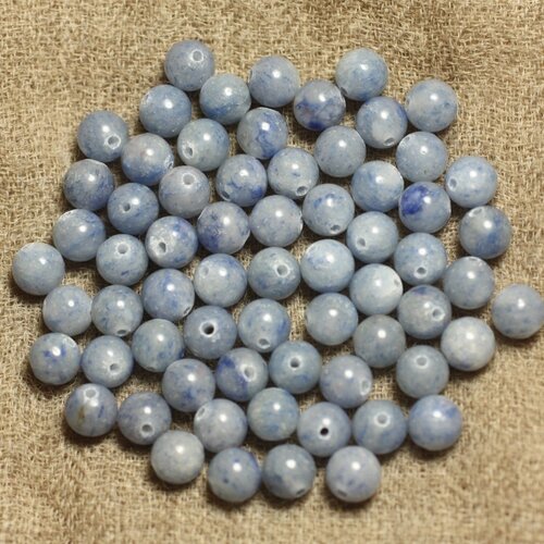 10pc - perles de pierre - jaspe bleue boules 6mm   4558550025210