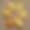 Pendentif pierre semi précieuse - calcite goutte 25mm jaune orange safran - 4558550025081