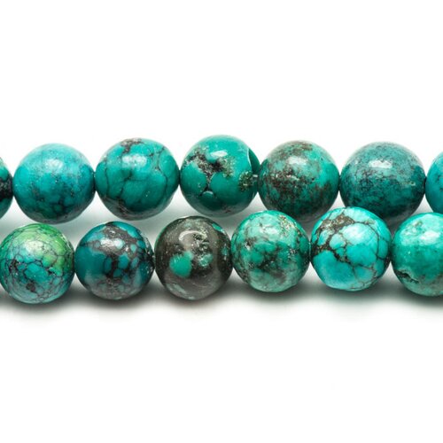 1pc - perle turquoise naturelle boule 6-8mm   4558550024015