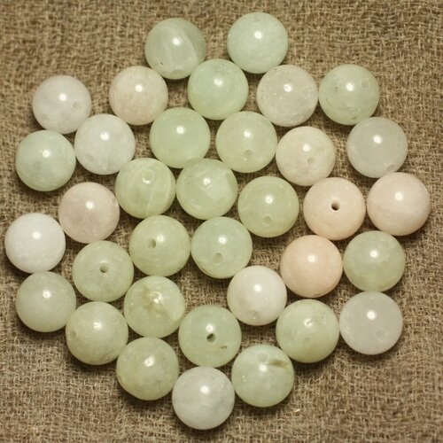 2pc - perles de pierre - béryl aigue marine morganite boules 8mm   4558550023988