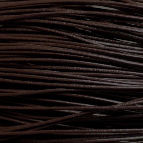 5m - cordon cuir véritable marron café 1mm   4558550023568