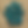 10pc - perle polymère et strass verre 8mm bleu vert  4558550022837
