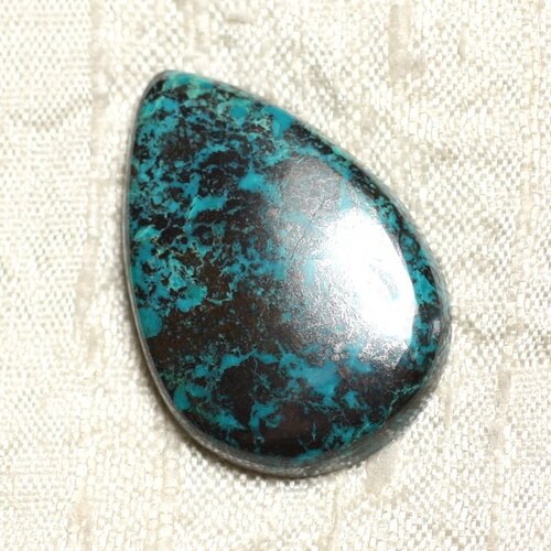 Cabochon pierre semi précieuse - azurite goutte 33x23mm n4-1   4558550022486