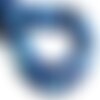 5pc - perles de pierre - agate bleue mat boules 10mm   4558550020314