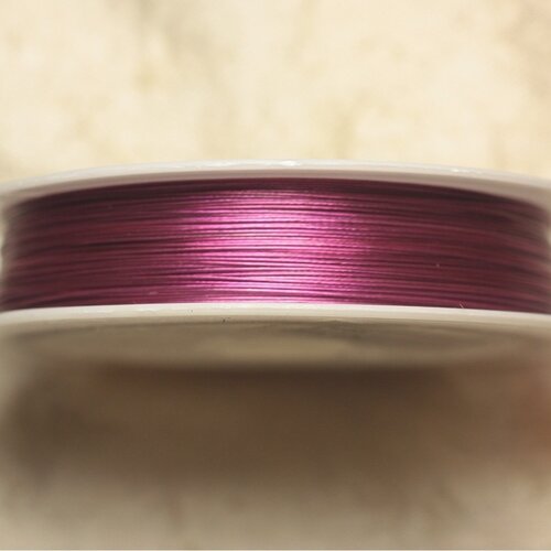 Bobine 70 mètres - fil métal câblé 0.38mm rose fuchsia magenta - 4558550019431