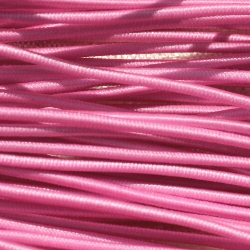 Echeveau 19m env - fil elastique tissu 1mm rose bonbon   4558550019035