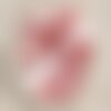 10pc - breloques pendentifs nacre rose ronds 15mm - 4558550018984