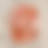 10pc - breloques pendentifs nacre orange coeurs 18mm   4558550018601