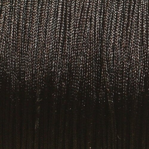 Bobine 100 mètres env - fil cordon tissu nylon tressé noir 0.8mm