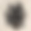 4pc - perles pierre - hematite cercles donuts ronds 16mm gris noir metal - 4558550018625