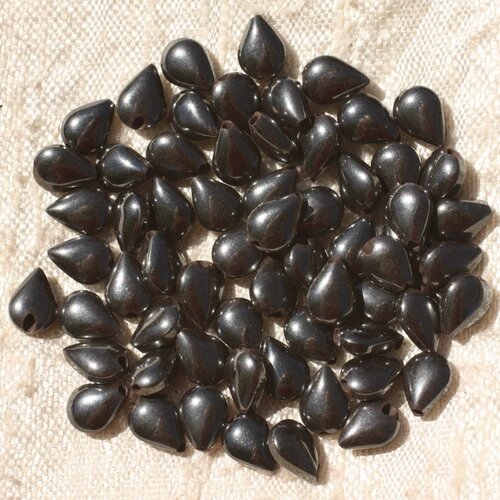 10pc - perles de pierre - hématite gouttes 7x5mm   4558550017949