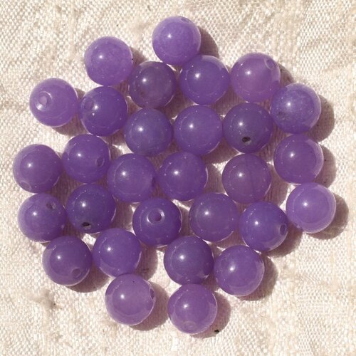 10pc - perles de pierre - jade violet boules 8mm   4558550017840