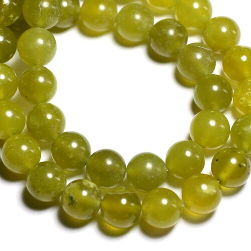 20pc - perles de pierre - jade olive boules 3-4mm   4558550017772