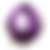 10pc - colliers tours de cou 47cm organza 7mm et coton violet magenta - 4558550016805