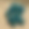 5pc - perles shamballas résine 12x10mm bleu   4558550016461