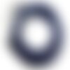 10pc - colliers tours de cou coton ciré 2mm bleu marine -  4558550016362