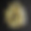 10pc - perles breloques pendentifs nacre lune 13mm jaune  4558550014740