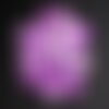 10pc - perles breloques pendentifs nacre fleurs 19mm violet rose  4558550014658
