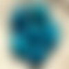 1pc - perle de pierre - jade ovale 25x18mm bleu turquoise  4558550014641