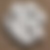 1pc - pendentif pierre semi précieuse - howlite goutte 25x15mm blanc gris - 4558550013699
