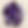 1pc - pendentif pierre semi précieuse - agate goutte 25x15mm violet mauve blanc - 4558550013576