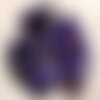 1pc - pendentif pierre semi précieuse - agate violette goutte 40mm   4558550013286
