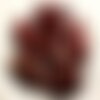 1pc - pendentif pierre semi précieuse - jaspe rouge poppy goutte 40mm   4558550013156