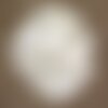 10pc - perles breloques pendentifs nacre blanche carrés 11mm  4558550013057