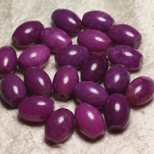 2pc - perles de pierre - jade violette olives 16x12mm   4558550012241