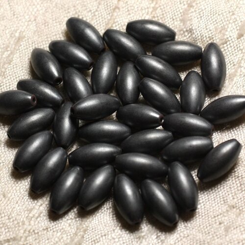 10pc - perles de pierre - hématite olives mat 12x6mm   4558550010063