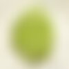 10pc - perles shamballas résine 10x8mm jaune vert   4558550009272