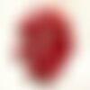 2pc - perles de pierre - jade rouge cubes nuggets facettés 14-15mm   4558550008602